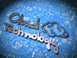 Cloud Background with Handwritten Characters.