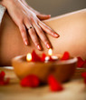 Beautiful young woman getting spa massage