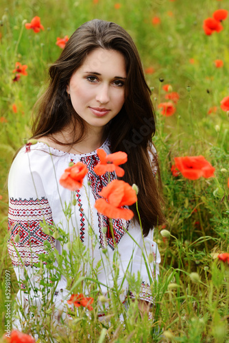 Photo: lady in the poppies field lady in the poppies field