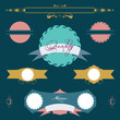 Vector: Vector set of vintage framed labels 0023 Vector set of vintage framed labels 0023