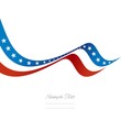 Abstract US ribbon vector