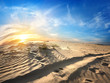 Footprints in desert