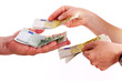 Counting money in hands