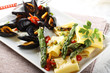 Photo: Pasta with mussels and asparagus Pasta with mussels and asparagus