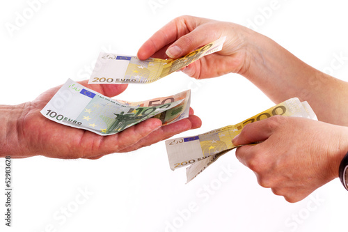 Photo: Counting money in hands Counting money in hands