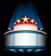 Cinema marquee with stars