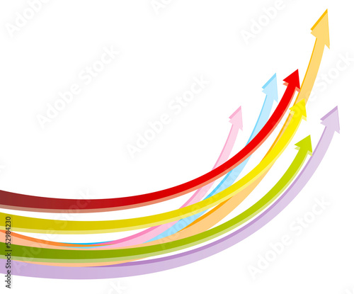 Vector: Colorful arrows in white background Colorful arrows in white background