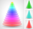 Beautiful color pyramids set