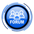 forum circle blue glossy icon