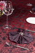 Photo: Tables set for meal Tables set for meal