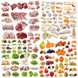 large group of food