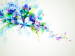 Vector: abstract composition with tender flowers abstract composition with tender flowers