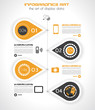 Infographic design template with paper tags.