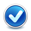 Vector: button blue checked button blue checked