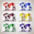 Set of colored Maps of the World