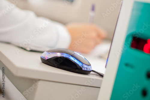 Photo: blood analysis in laboratory blood analysis in laboratory