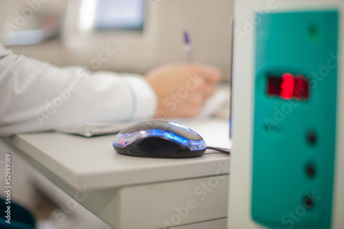 Photo: blood analysis in laboratory blood analysis in laboratory