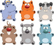 Cheerful children's toys. Cartoon