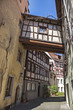 Gasse mit Fachwerkhaus in Meersburg