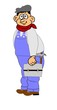 construction worker with lunch pail