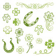 Vector: Klee, Sylvester, St. Patrick´s Day, Neujahr Klee, Sylvester, St. Patrick´s Day, Neujahr