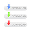 Set of smooth vector download buttons