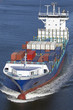 Containerschiff auf dem Nord-Ostsee-Kanal in Kiel, Deutschland