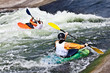 Photo: two active kayakers two active kayakers
