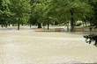 Photo: Flood, on Danube river in Bratislava, bench in water Flood, on Danube river in Bratislava, bench in water