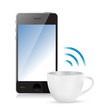 internet connection coffee mug concept