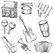 set of musical instruments