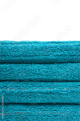 Photo: Stack of blue towels Stack of blue towels