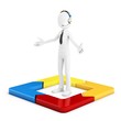 3d man with arrow square