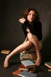 The thoughtful red-haired girl