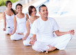 People doing yoga