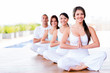 Group of people doing yoga