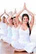 Foto: People in a yoga class People in a yoga class