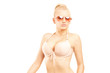 Young attractive woman posing in bikini