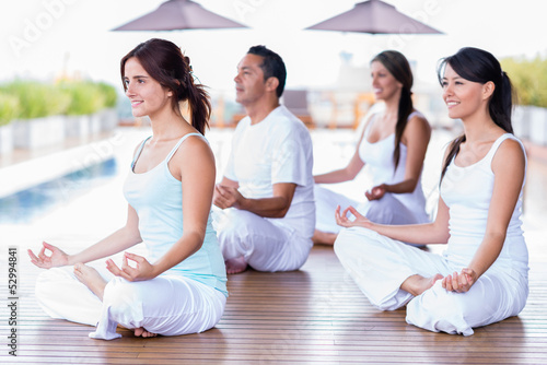 Photo: Group of yoga people Group of yoga people