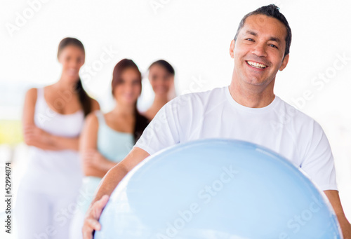 Photo: Man with a Pilates ball Man with a Pilates ball