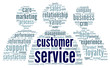 Customer service concept in word cloud