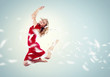 Young girl floating
