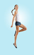 Modern style dancer posing
