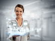 Businesswoman with tablet pc
