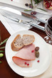 Ham, Bread, Olives, and Pomegranate