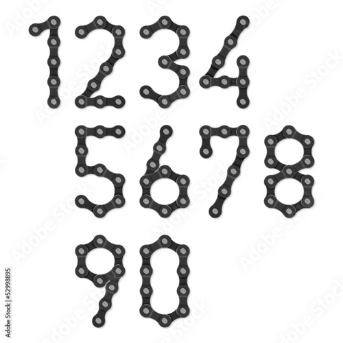 Vector: Bicycle chain numbers Bicycle chain numbers