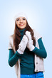 Photo: Young woman wearing warm sweater Young woman wearing warm sweater