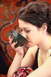 Lady drinking a tea