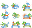 Collection of logos for the travel and tour