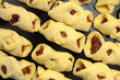 dough biscuits with jam
